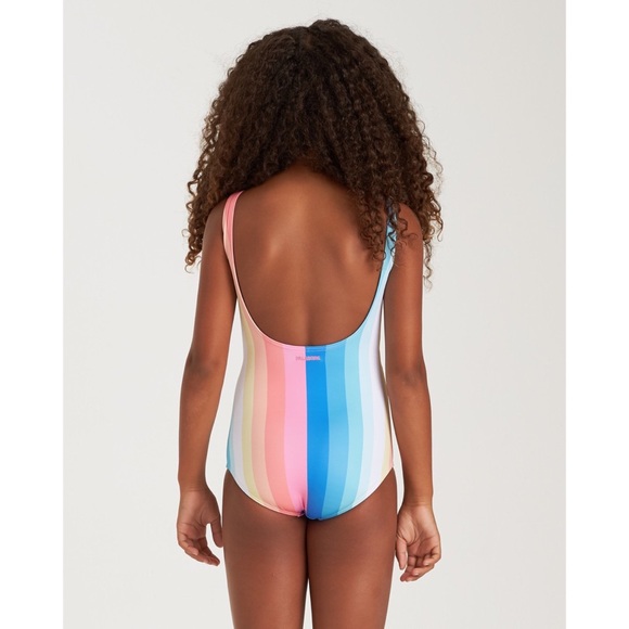 Billabong Girls’ One Piece Multi-Colored Striped Swimsuit - Picture 5 of 6